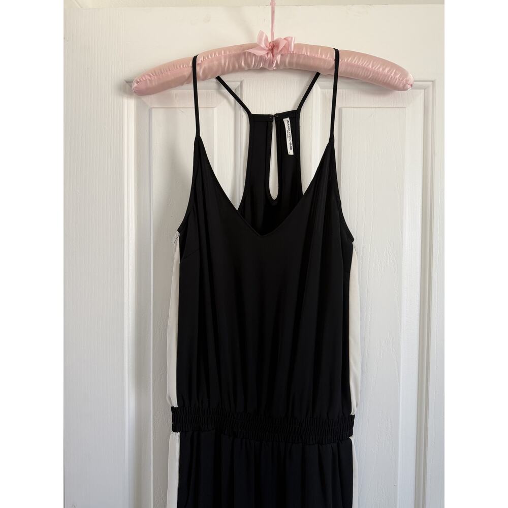 Amanda Uprichard Tuxedo Stripe Wide Leg Jumpsuit Size M - Picture 5 of 14
